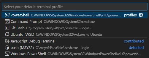 selectTerminal